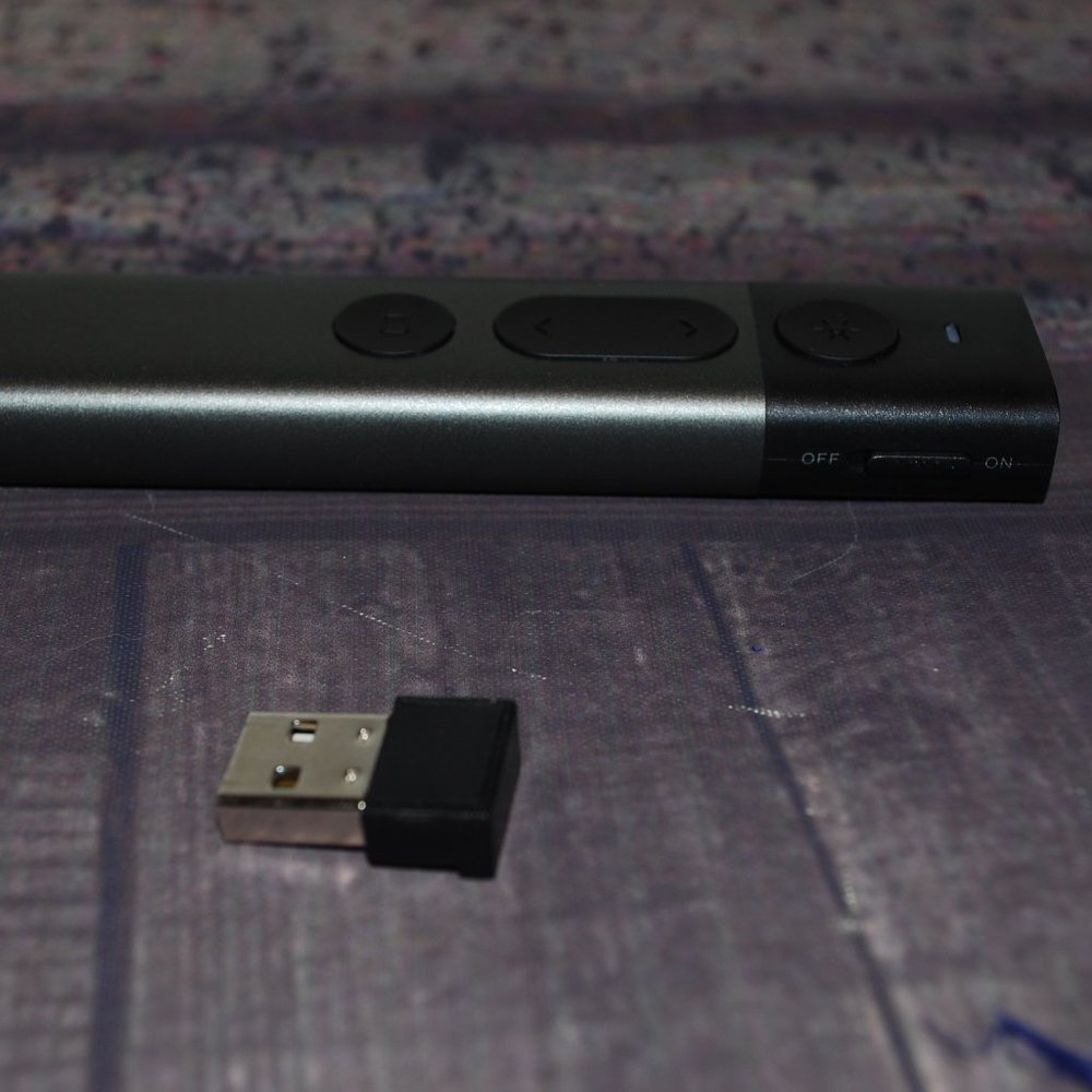 Computer wireless slide remote and laser pointer